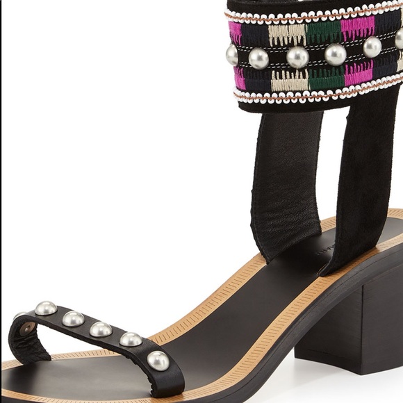 Joss Embroidered Sandals | Size 39 - Picture 3 of 8